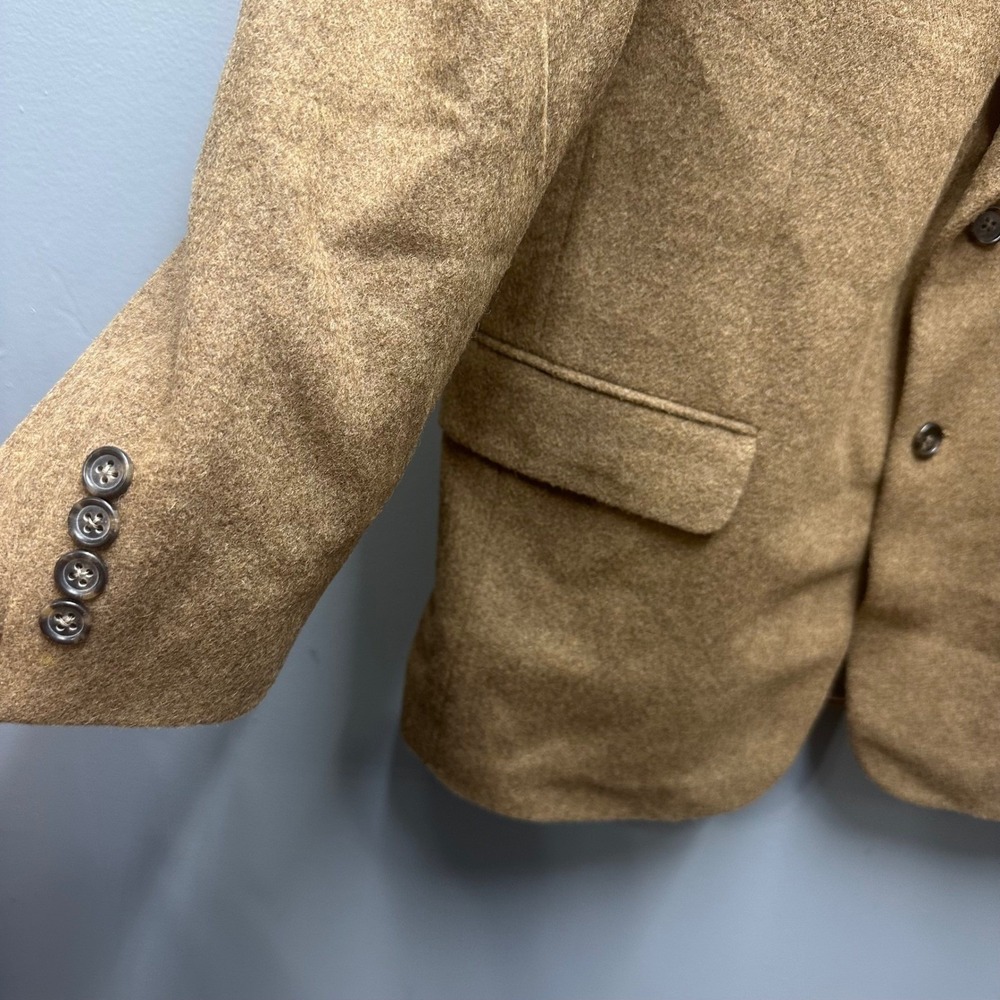 Jos A Bank Executive 44 Reg 100 % Camel Hair Blazer Jacket Men's Brown - Picture 5 of 12